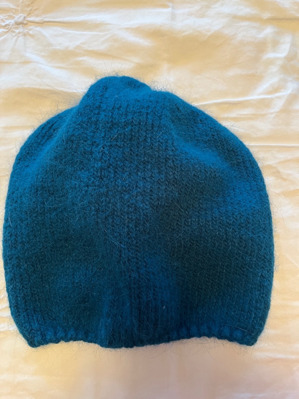 Cozy Teal Wool Knit Beanie